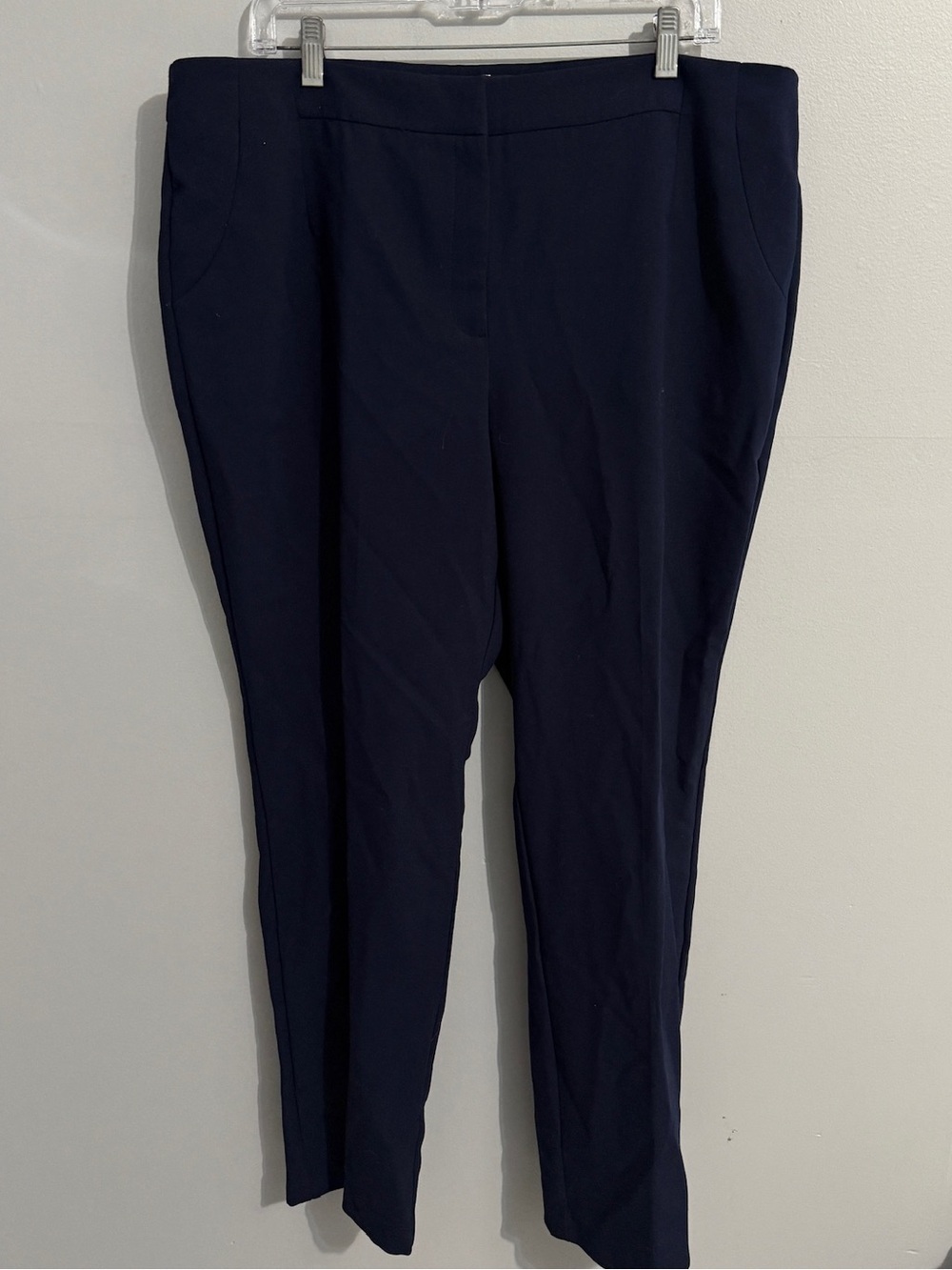 Chicos Pants Womens XL 3 Short So Slimminh Navy High Rise Stretch Comfort